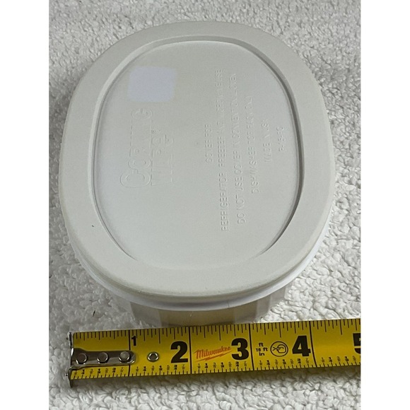 Vtg CORNING WARE F-15-B 475 ML Dish w/Lid USA French White Freezer Refrigerator - Picture 7 of 12